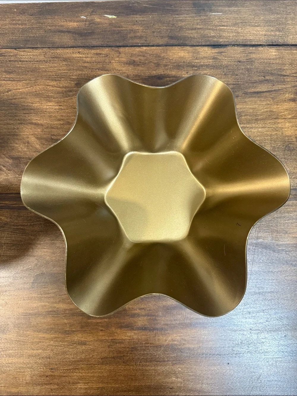 Threshold Gold Wavy Metal Serving Bowl